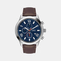 Men Quartz Blue Dial Analog Leather Watch TWEG18511-EX