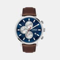 Men Quartz Blue Dial Analog Leather Watch TWEG20024-EX