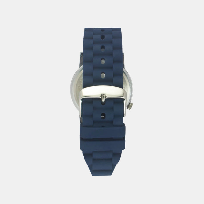 Men Quartz Blue Dial Analog Silicone Watch TW058HG00