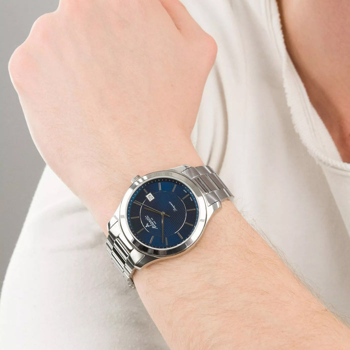 Men Quartz Blue Dial Analog Stainless Steel Watch 60335.41.51