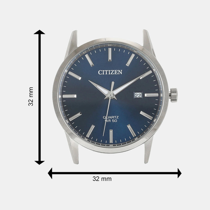 Men Quartz Blue Dial Analog Stainless Steel Watch BI5000-87L