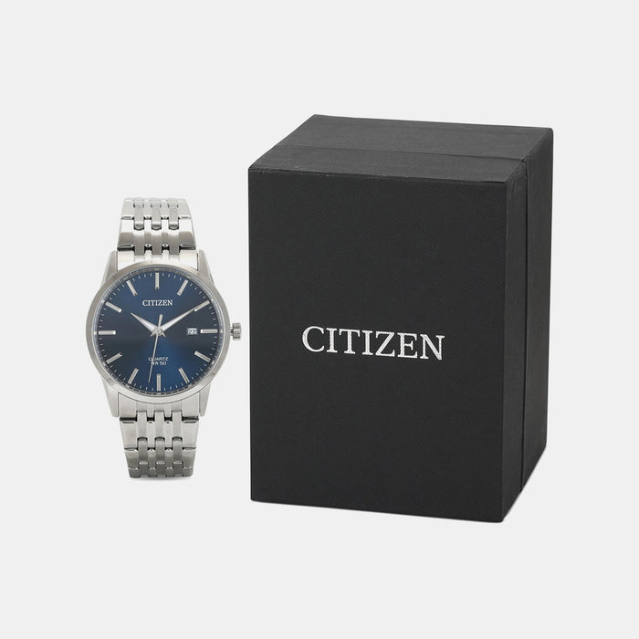 Men Quartz Blue Dial Analog Stainless Steel Watch BI5000-87L