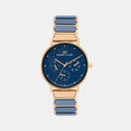 Darren Clark Round Blue Chronograph watch
