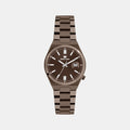 Men Quartz Brown Dial Analog Metal Watch 3506E-M111106