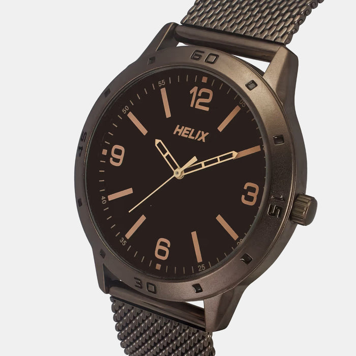 Men Quartz Brown Dial Analog Stainless Steel Watch TW051HG02