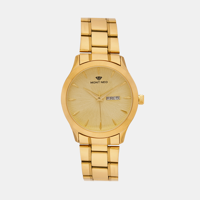 Mont Neo Round Champagne Analog watch