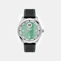 Men Quartz Green Dial Analog Leather Watch TW043HG25