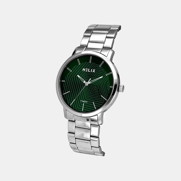 Men Quartz Green Dial Analog Stainless Steel Watch TW053HG02