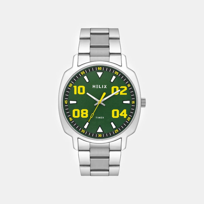 Men Quartz Green Dial Analog Stainless Steel Watch TW057HG01