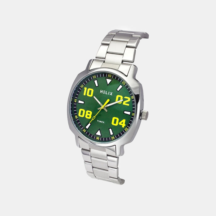 Men Quartz Green Dial Analog Stainless Steel Watch TW057HG01
