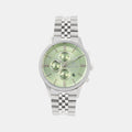 Men Quartz Green Dial Multi-Function Metal Watch 1049M-M1117