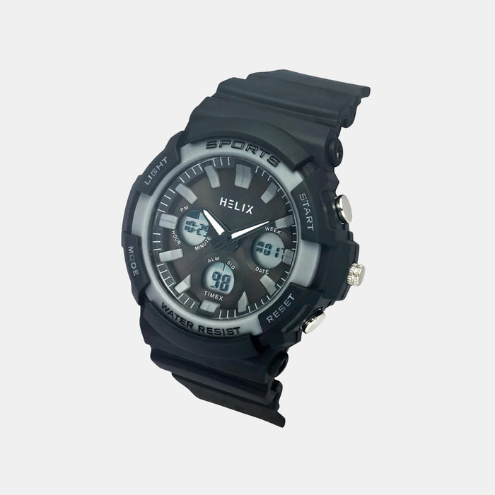 Men Quartz Grey Dial Analog-Digital Resin Watch TWESK4500T