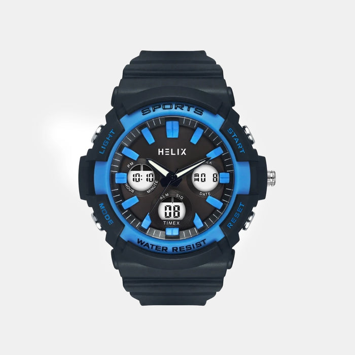 Men Quartz Grey Dial Analog-Digital Resin Watch TWESK4502T