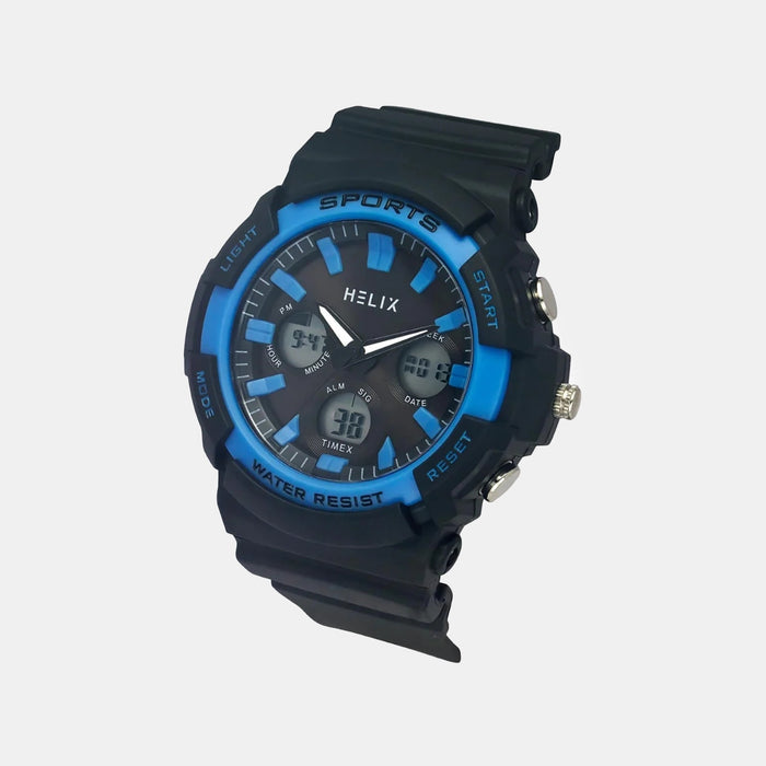 Men Quartz Grey Dial Analog-Digital Resin Watch TWESK4502T