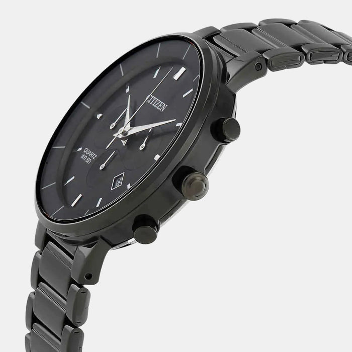 Men Quartz Grey Dial Chronograph Stainless Steel Watch AN8227-53H