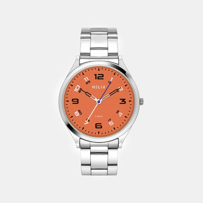 Men Quartz Orange Dial Analog Stainless Steel Watch TW060HG01T