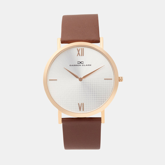 Darren Clark Round Silver Analog watch