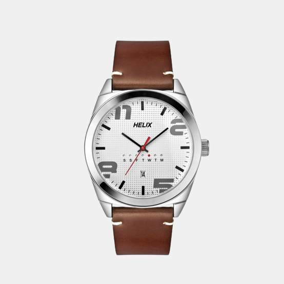 Helix Round Silver Analog watch