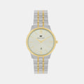 Men Quartz Silver Dial Analog Stainless Steel Watch 1035E-M1208