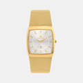 Men Quartz Silver Dial Analog Stainless Steel Watch 1060E-B2203