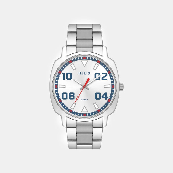 Men Quartz Silver Dial Analog Stainless Steel Watch TW057HG00