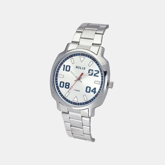 Men Quartz Silver Dial Analog Stainless Steel Watch TW057HG00