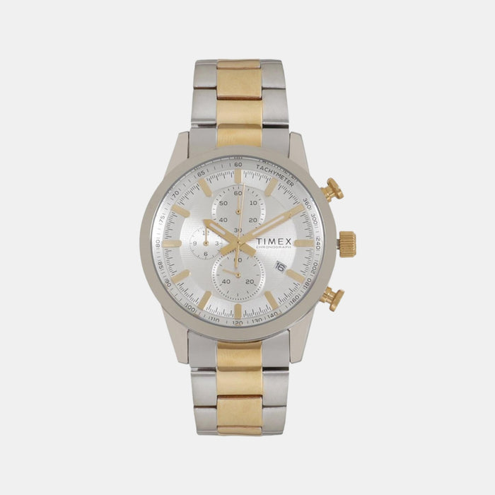 Timex Round Silver Chronograph watch