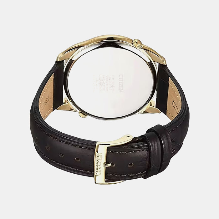 Men Quartz White Dial Analog Leather Watch AO3032-02A