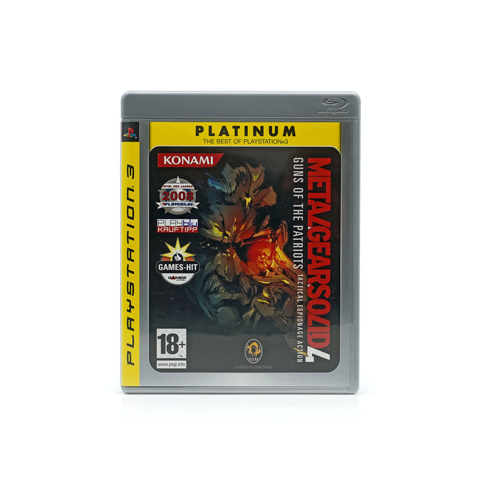 Metal Gear Solid 4 Spiel für PS3 - Produktfoto Platinum-Version in gutem Zustand