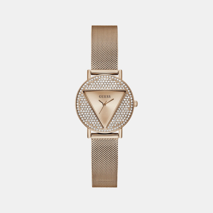 Mini Iconic Women Quartz Pink Dial Analog Mesh Watch GW0671L3