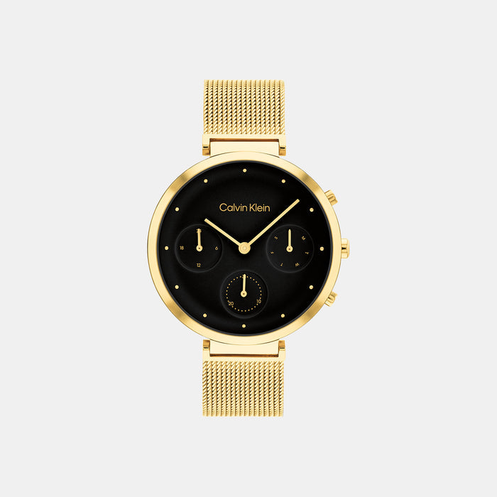 Calvin Klein Round Black Chronograph watch
