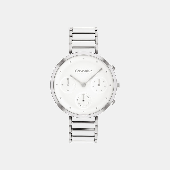 Calvin Klein Round White Chronograph watch