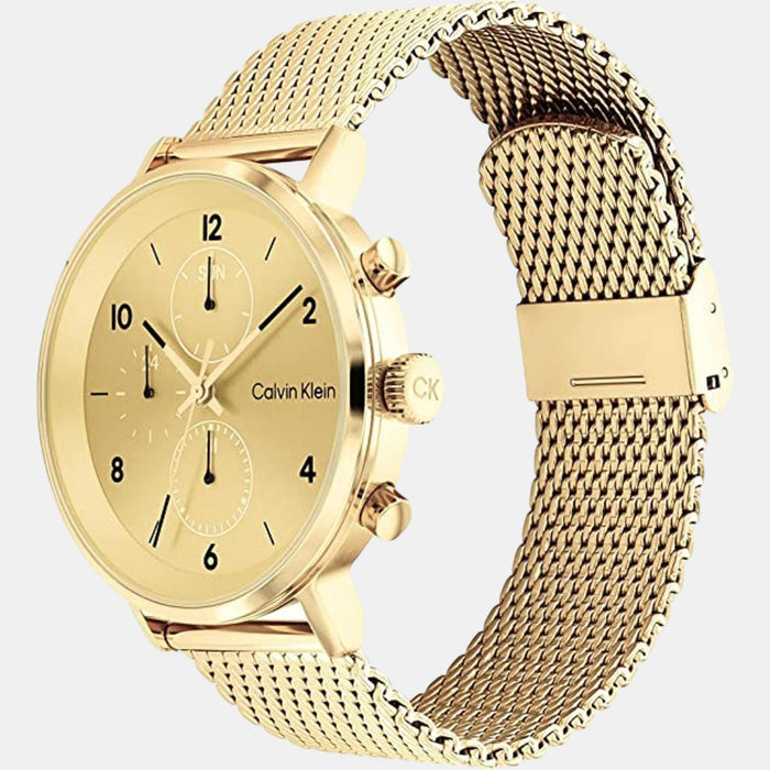 Calvin Klein Men Round Gold watch