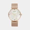 Obaku Round White Mother Of Pearl Analog watch