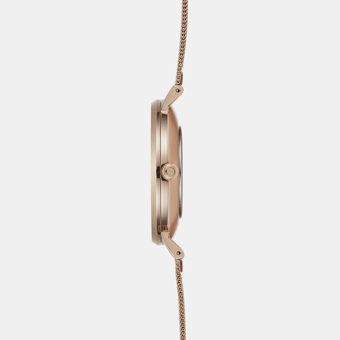 Obaku Women Round White Mother Of Pearl watch