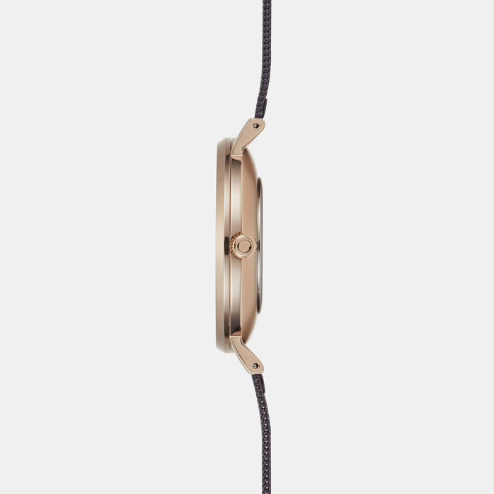 Obaku Women Round Brown Mother Of Pearl watch