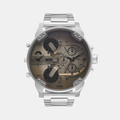 Mr. Daddy Men Quartz White Dial Chronograph Stainless Steel Watch DZ7482