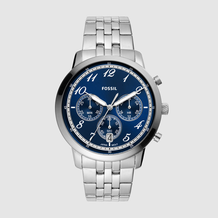 Fossil Round Blue Chronograph watch