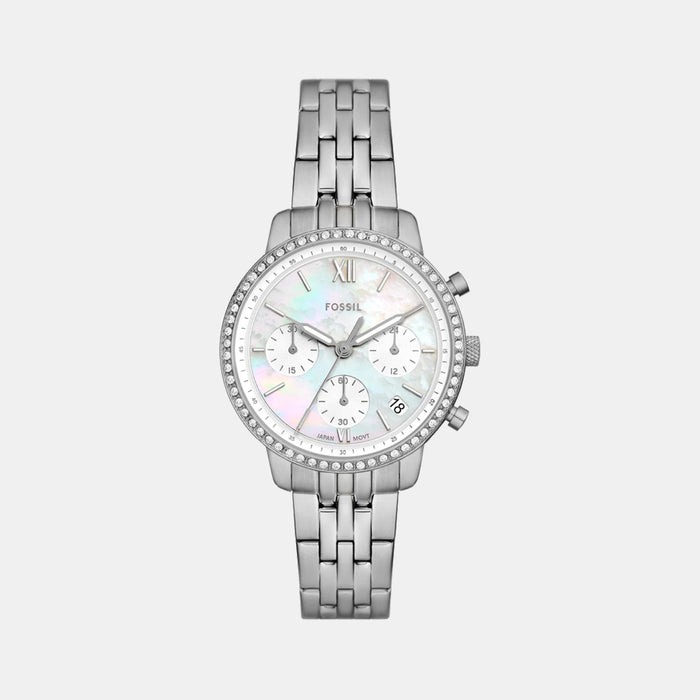 Neutra Women Quartz White Dial Chronograph Stainless Steel Watch ES5357