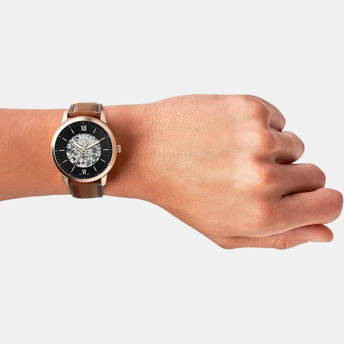 Neutramatic Men Automatic Black Dial Analog Leather Watch ME3195