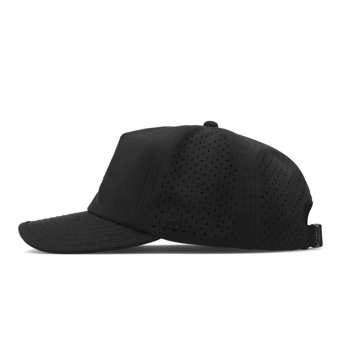 The side view of the melin Split Fit Odysea Packable Hydro hat in black