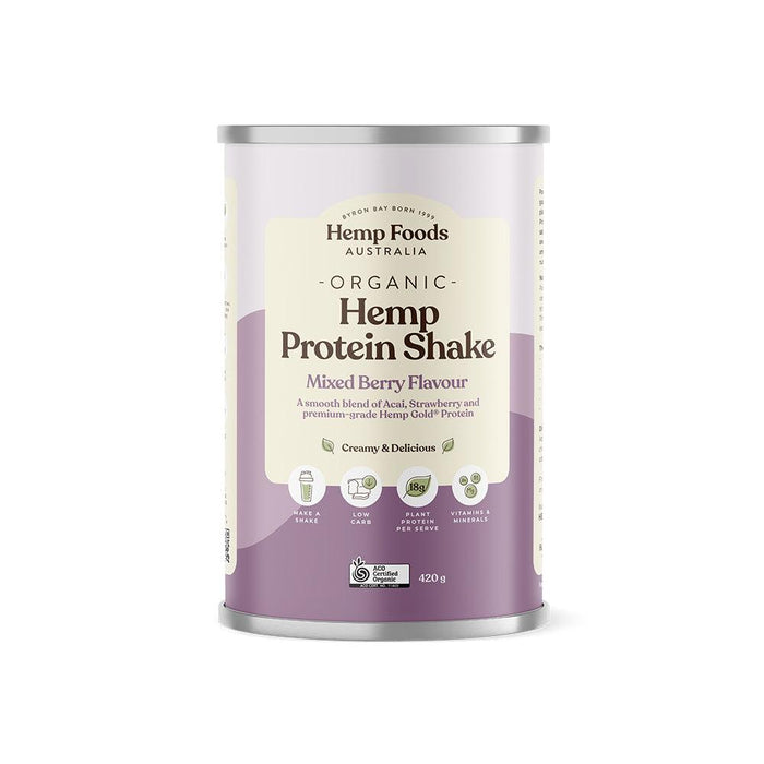 Organic Hemp Protein Mixed Berry - 420g - Hemp Foods Australia