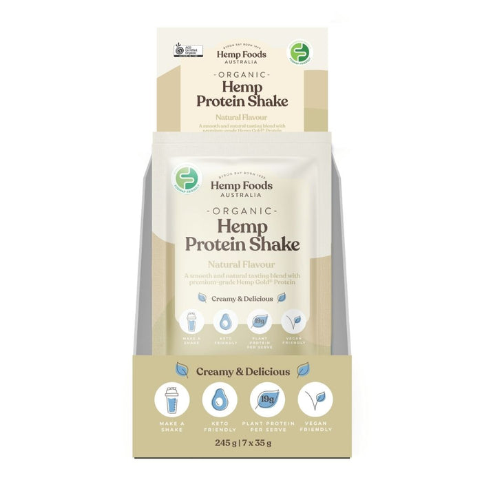 Organic Hemp Protein Natural - 7 x 35g Sachet