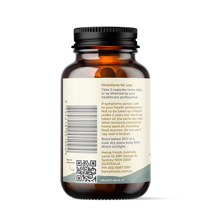 Pain Relief Hemp Seed Oil Capsules - 60Caps - Hemp Foods Australia