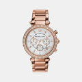 Parker Women Quartz Mother Of Pearl Dial Chronograph Stainless Steel Watch MK5491
