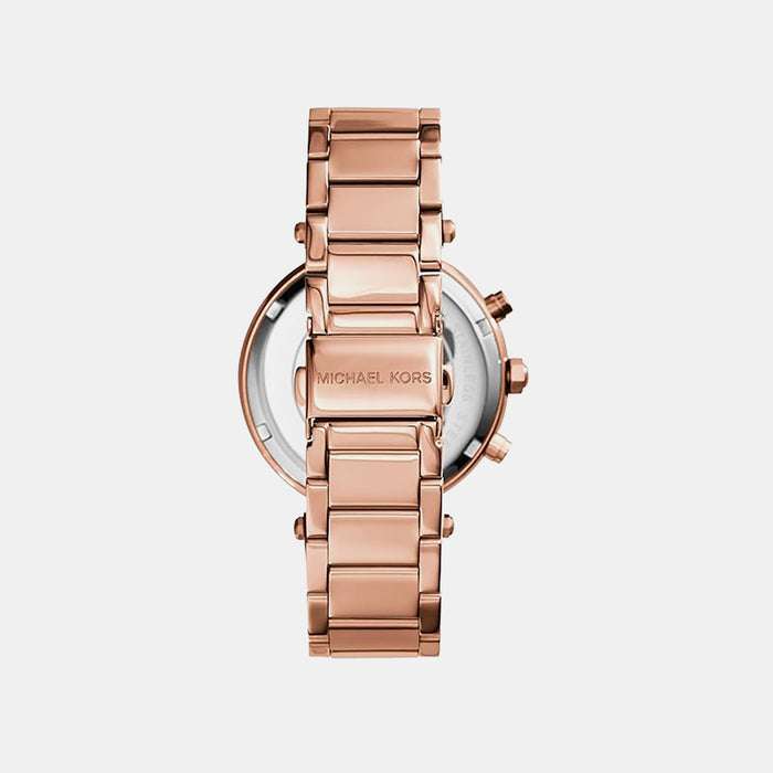 Parker Women Quartz Mother Of Pearl Dial Chronograph Stainless Steel Watch MK5491