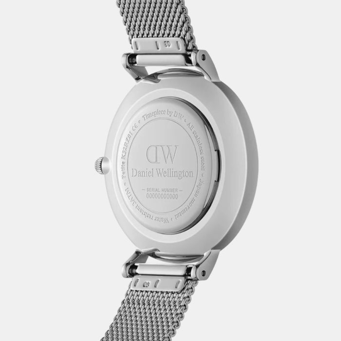 Petite Women Quartz Black Dial Analog Stainless Steel Watch DW00100162K