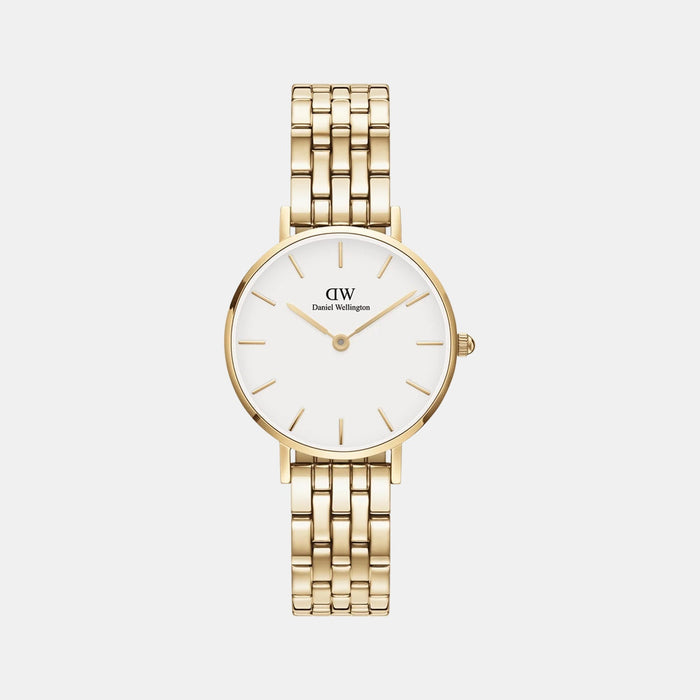 Petite Women Quartz White Dial Analog Stainless Steel Watch DW00100614K