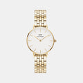 Petite Women Quartz White Dial Analog Stainless Steel Watch DW00100614K