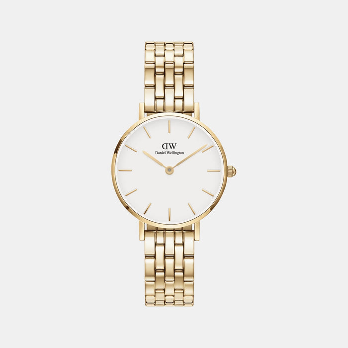 Petite Women Quartz White Dial Analog Stainless Steel Watch DW00100614K
